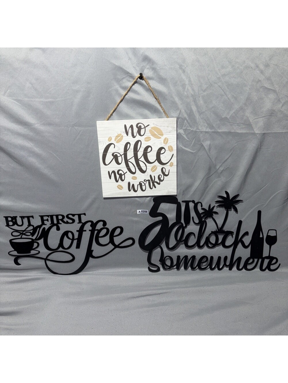 Ferraycle Coffee Bar Decor Metal Rustic Sign Hanging Wall Art Plus Zzbakress Art